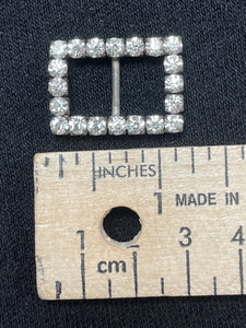 Rhinestone Slide Buckle Vintage - White Rhinestones