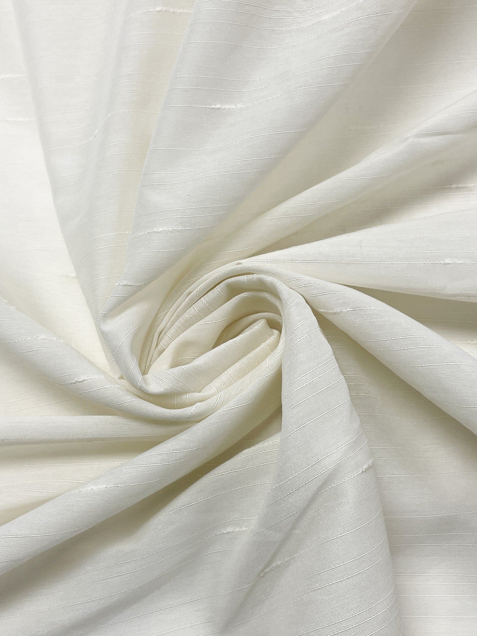 SALE 3 2/3 YD Polyester Slub Weave EXTRA WIDE - Off White