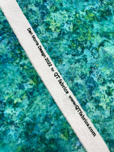 2022 1 5/8 YD Polyester Minky Remnant - Mottled Greens and Blues