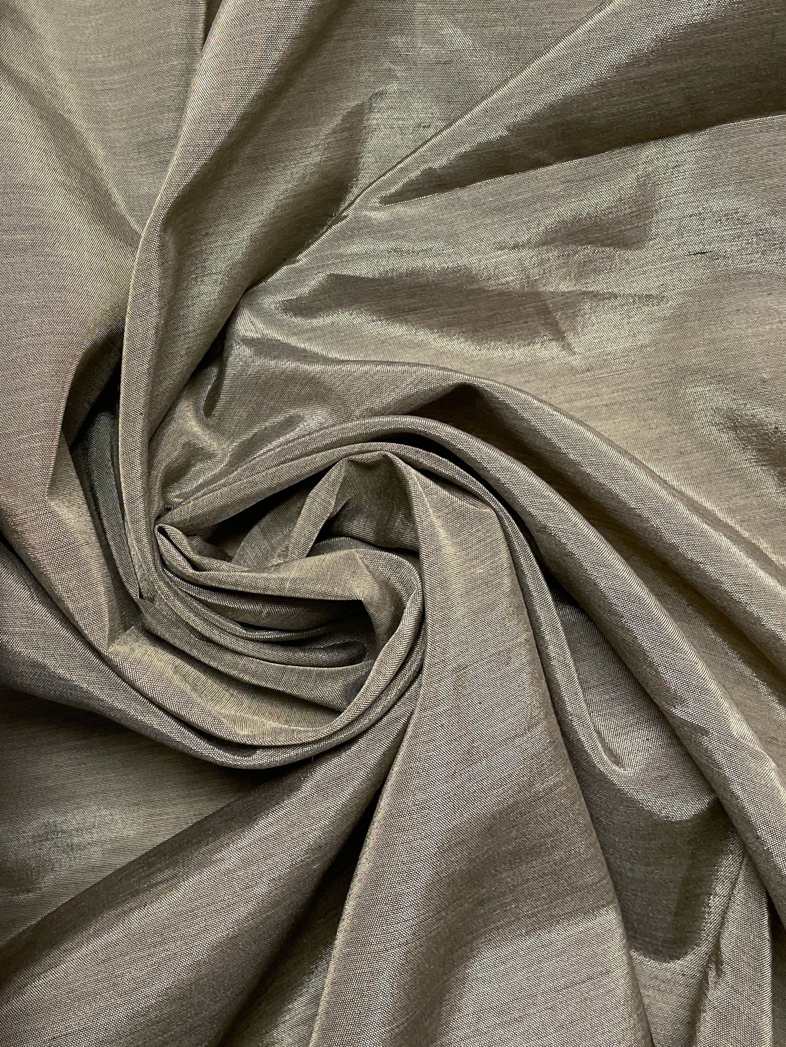 SALE 1 5/8 YD Polyester Iridescent - Taupe