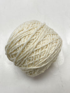 Yarn Synthetic - Off White with Gold Thread