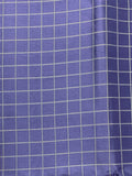 Tie Silk Yarn-Dyed Plaid - Purple and White Windowpane