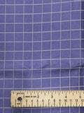 Tie Silk Yarn-Dyed Plaid - Purple and White Windowpane