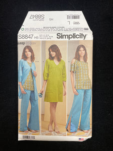 2019 Simplicity 8847 Sewing Pattern - Tunic Blouse, Dress, Pants and Jacket FACTORY FOLDED