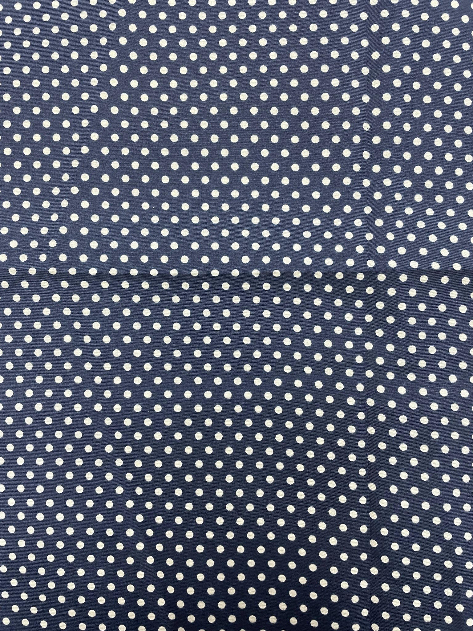 5 YD Nylon - Navy Blue with White Polka Dots