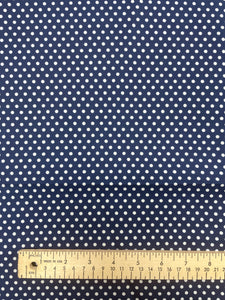 5 YD Nylon - Navy Blue with White Polka Dots