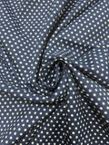 5 YD Nylon - Navy Blue with White Polka Dots