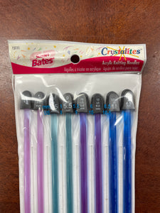 Knitting Needles Set of 4 Pair Acrylic - Sizes 8-10.5 (5-6.5 mm)