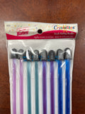 Knitting Needles Set of 4 Pair Acrylic - Sizes 8-10.5 (5-6.5 mm)