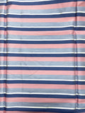 2 1/8 YD Tie Silk Yarn-Dyed Stripes - Pink, Blues, and White