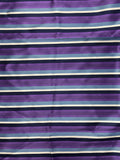 2 1/8 YD Tie Silk Yarn-Dyed Stripes - Purple, Blue, Navy Blue and White