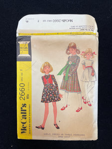 1970 McCall's 2660 Sewing Pattern - Child's Dress and Vest FACTORY FOLDED