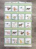 2/3 YD Quilting Cotton Panel Remnant - Animals in Frames