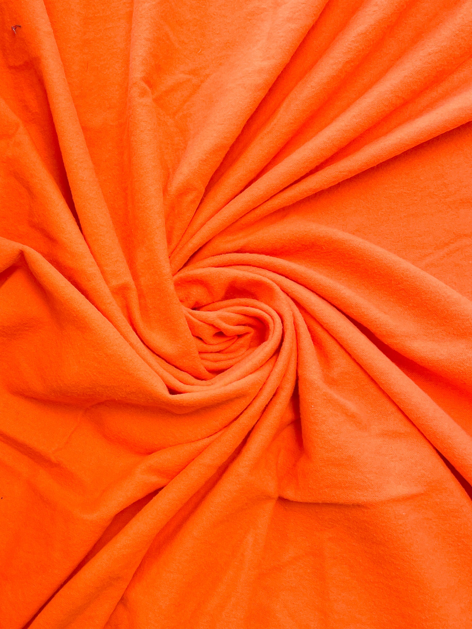 SALE 2 1/4 YD Cotton Flannel - Safety Orange