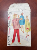 1955 Simplicity 1348 Sewing Pattern U.F.O. - Pajamas Pink and White Gingham