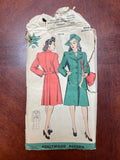 1940's Hollywood Patterns 1214 Sewing Pattern - Coat