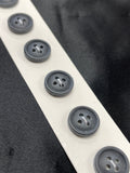 Button Set of 6 1/2" - Matte Black