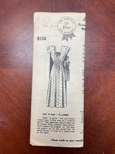 1940's Mail Order 8134 Sewing Pattern - Dress FACTORY FOLDED