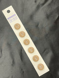 Button Set of 6 1/2" - Matte Tan