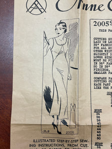 1935 Anne Adams 2005 Sewing Pattern - Slip FACTORY FOLDED