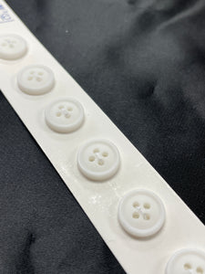 Button Set of 6 1/2" - Matte White