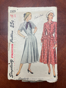 1948 Simplicity 2329 Sewing Pattern - Dresses