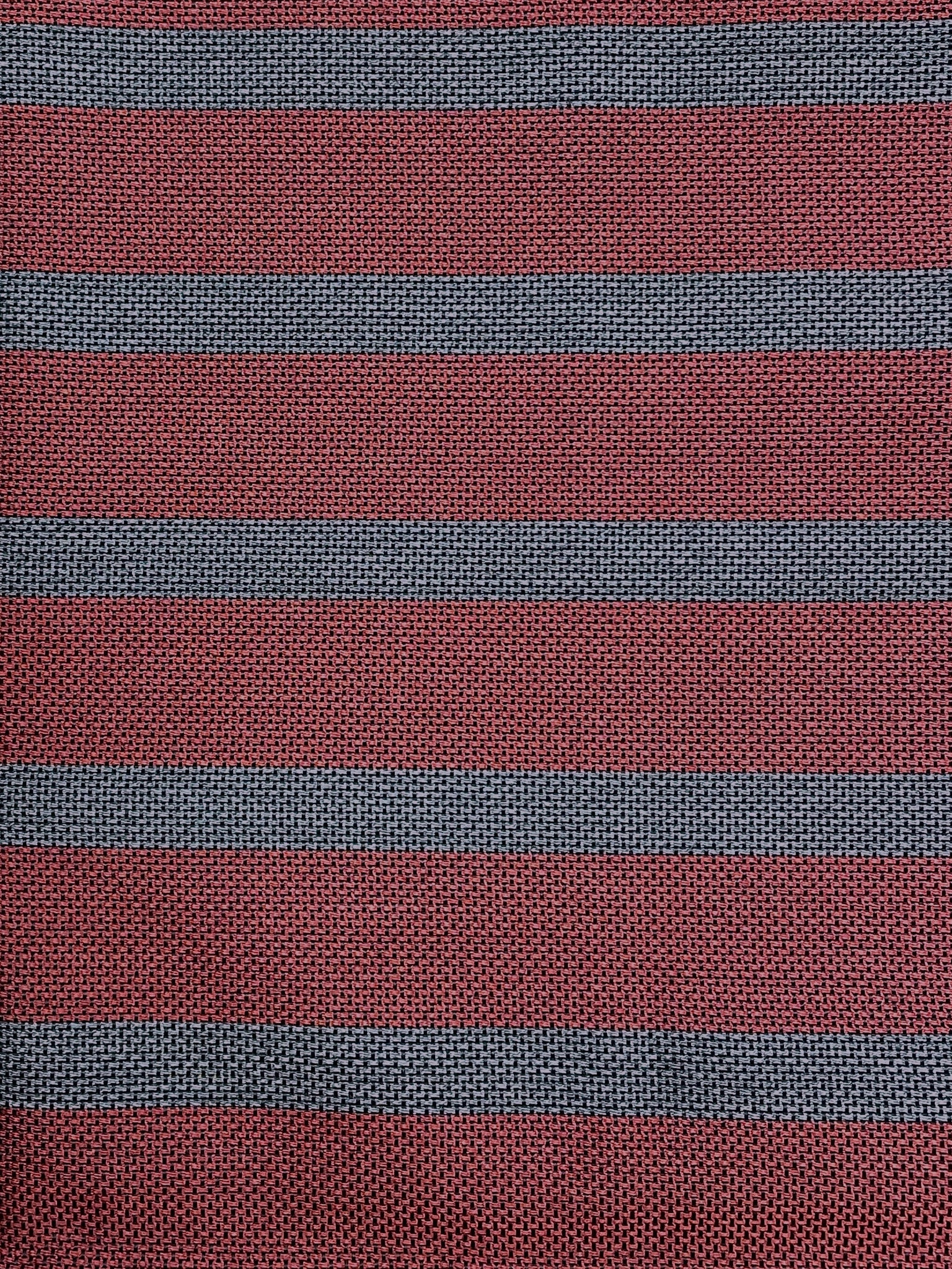 Wool Yarn-Dyed Stripes - Maroon and Gray