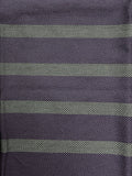 1/2 YD Wool Yarn-Dyed Stripes - Purple and Gray