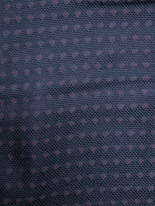 3 YD Tie Silk Loose Weave - Navy Blue, Black and Red