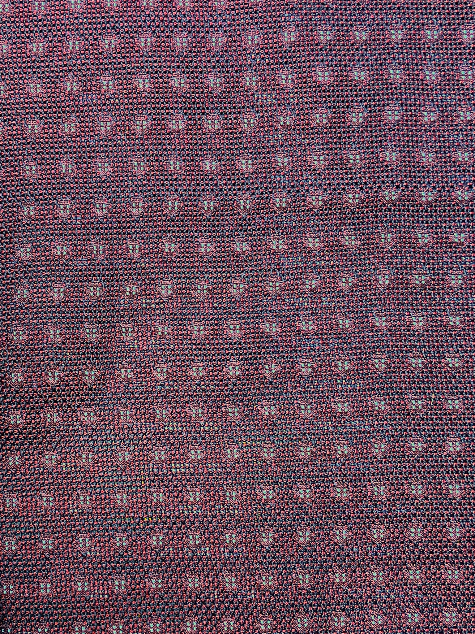 2 7/8 YD Tie Silk Loose Weave - Maroon, Black and Periwinkle