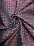 2 7/8 YD Tie Silk Loose Weave - Maroon, Black and Periwinkle