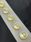 Button Set of 6 7/16" - Pearlescent Yellow