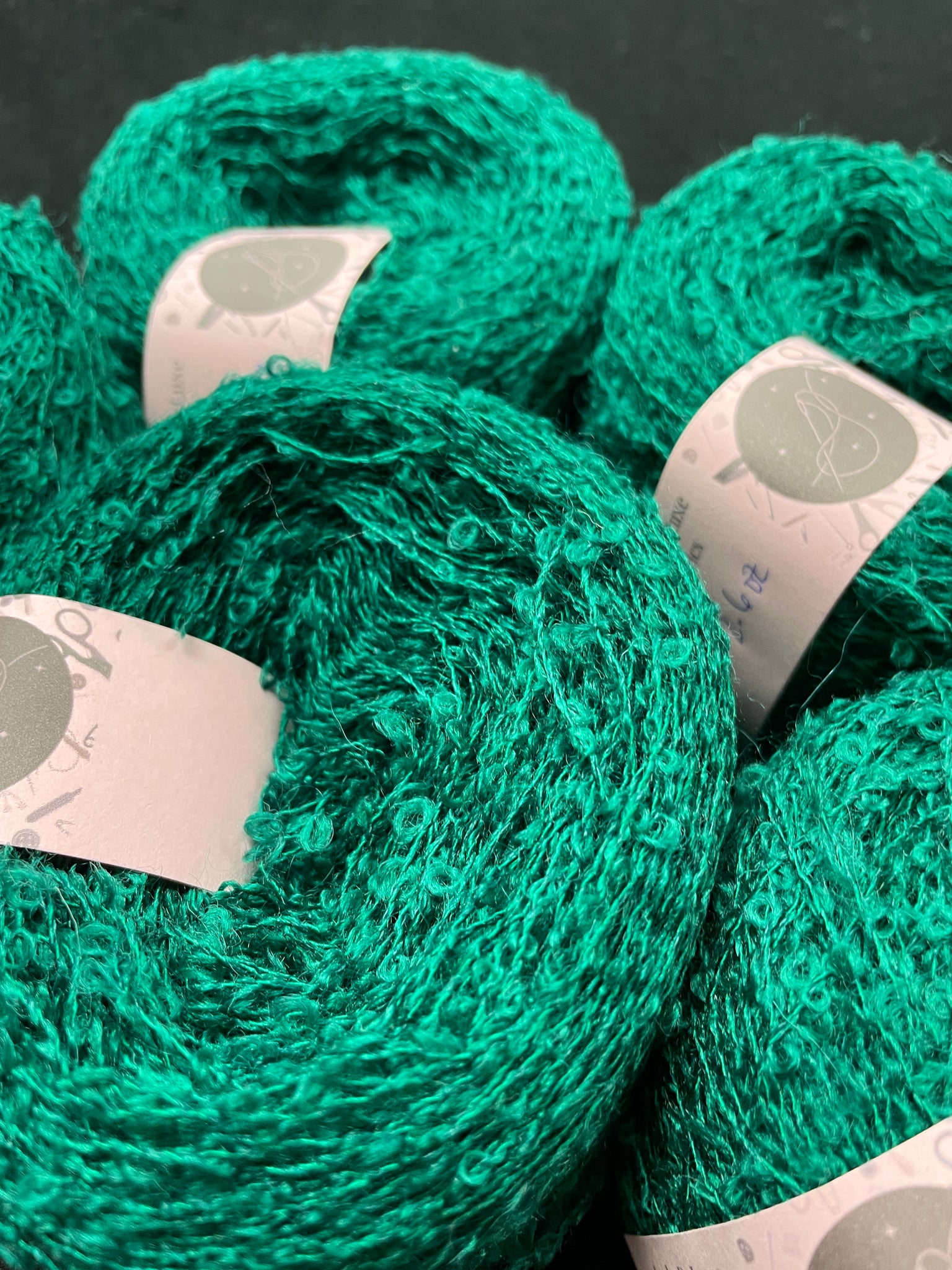 Yarn Boucle Polyester - Emerald Green