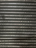 Polyester Yarn-Dyed Striped Taffeta - Iridescent Gray with Black and Silver