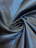 Polyester Iridescent Corded Taffeta - Blue with Black