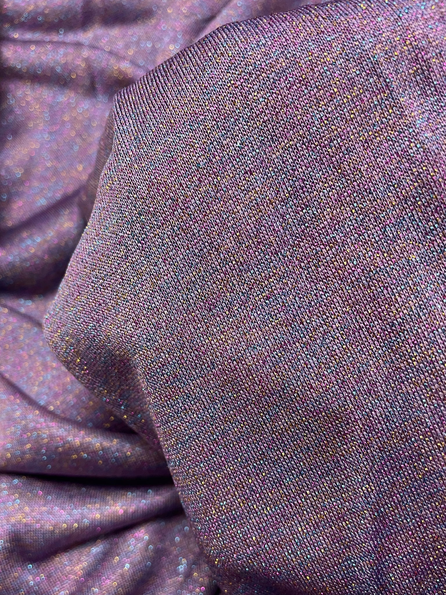 Rayon Blend Knit Vintage - Purple with Subtle Sparkle