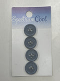 20% OFF SALE Buttons 4-Hole Plastic - Blue