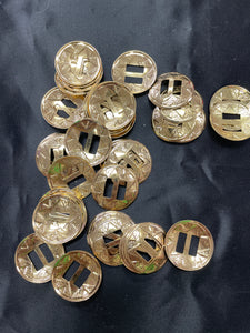 Conchos Metal Set of 50 - Gold Tone with Star