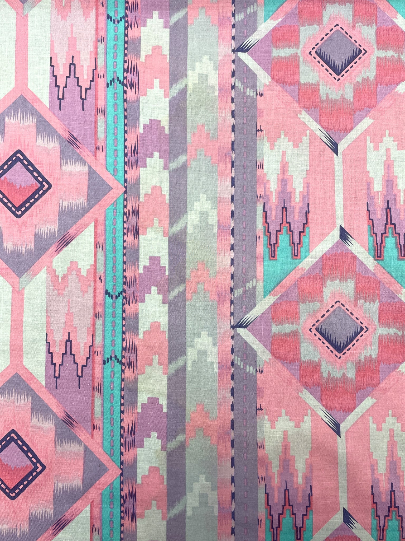 Quilting Cotton Vintage - Southwest Print in Pinks, Lavender and Turquoise