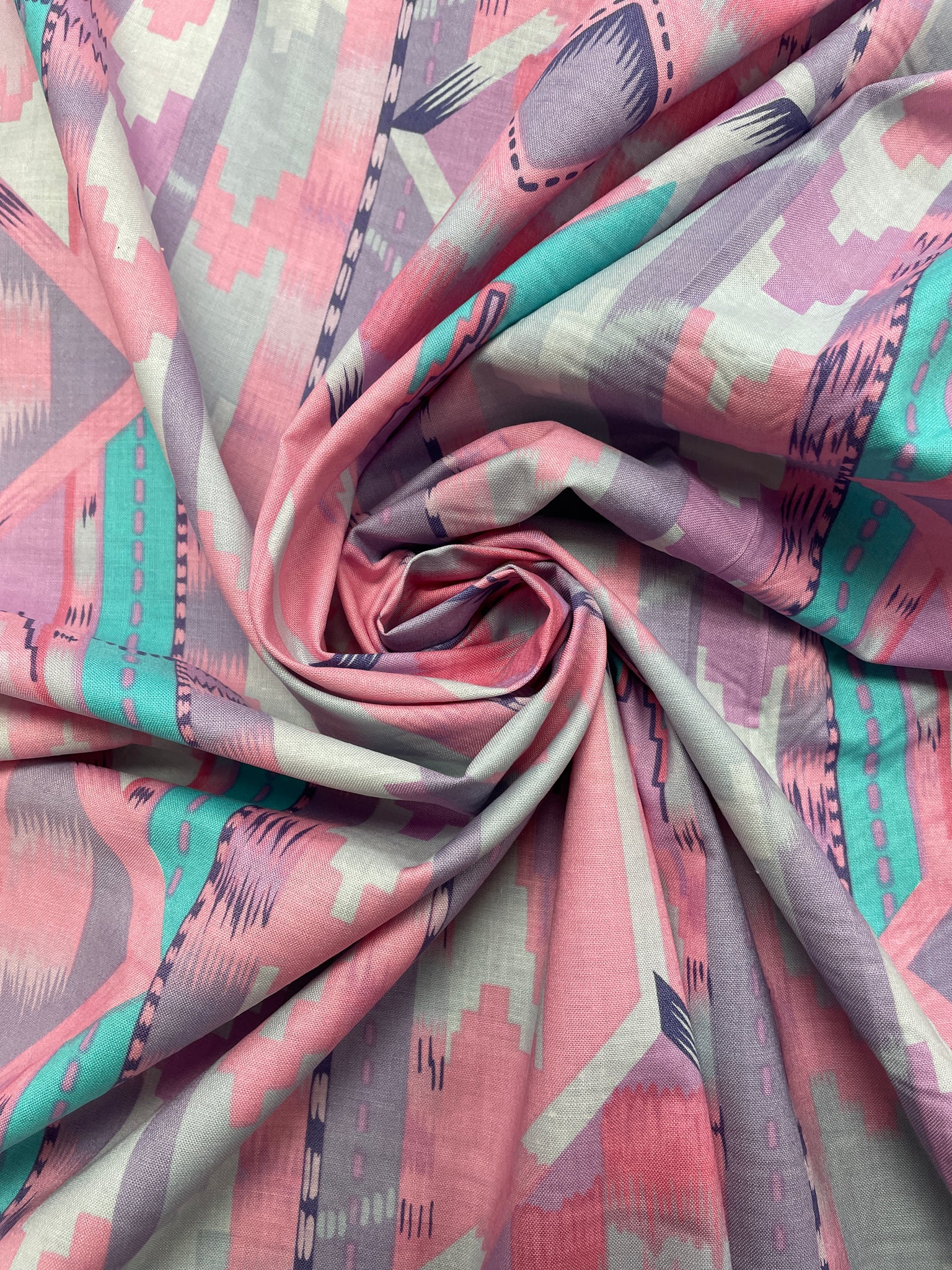 Quilting Cotton Vintage - Southwest Print in Pinks, Lavender and Turquoise