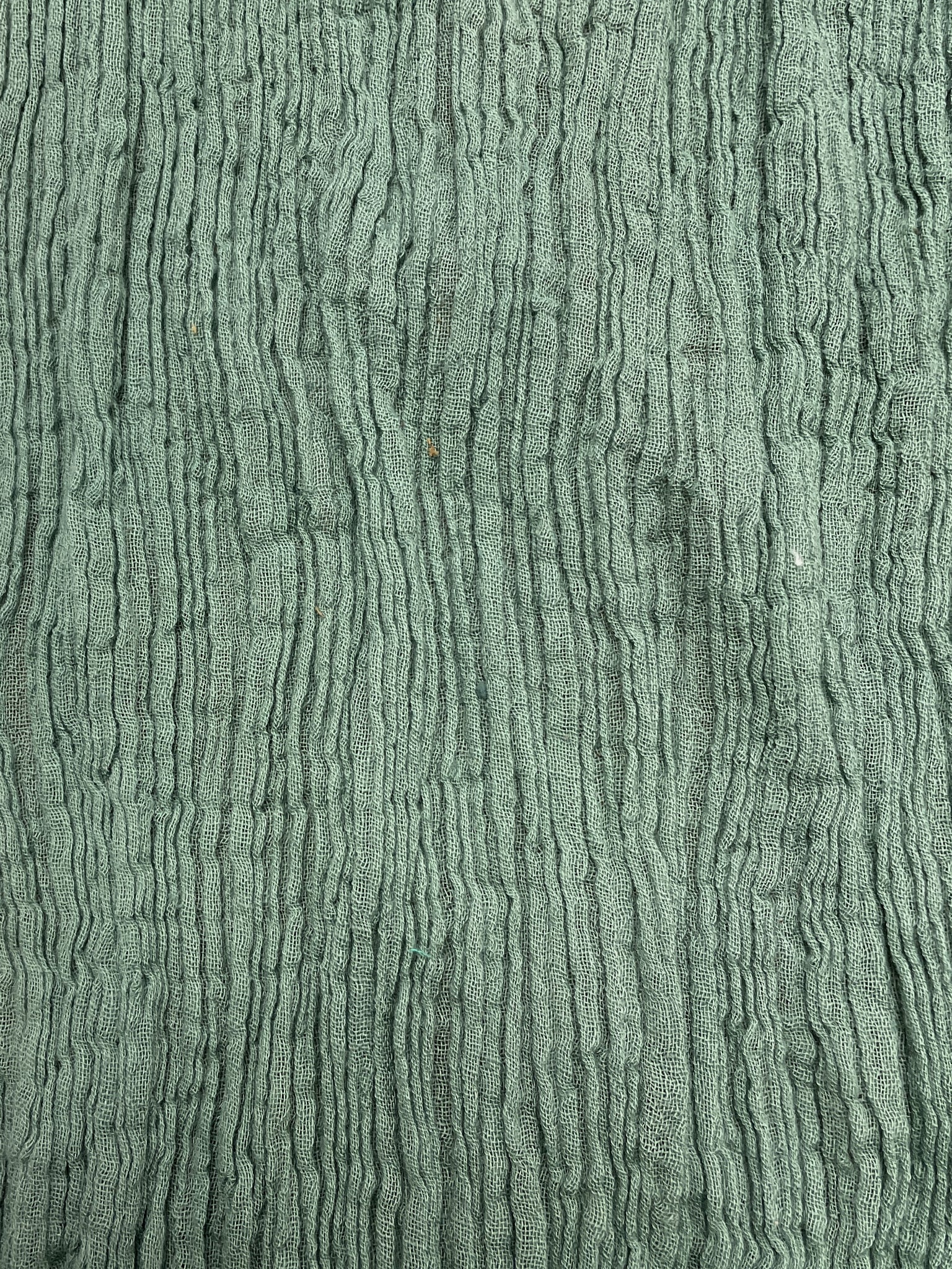 5 3/4 YD Cotton Crinkle Gauze Vintage - Green