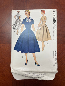 1954 McCall's 9698 Pattern - Dress