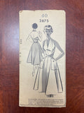 1954 Anne Adams 2675 Pattern - Wrap Dress FACTORY FOLDED