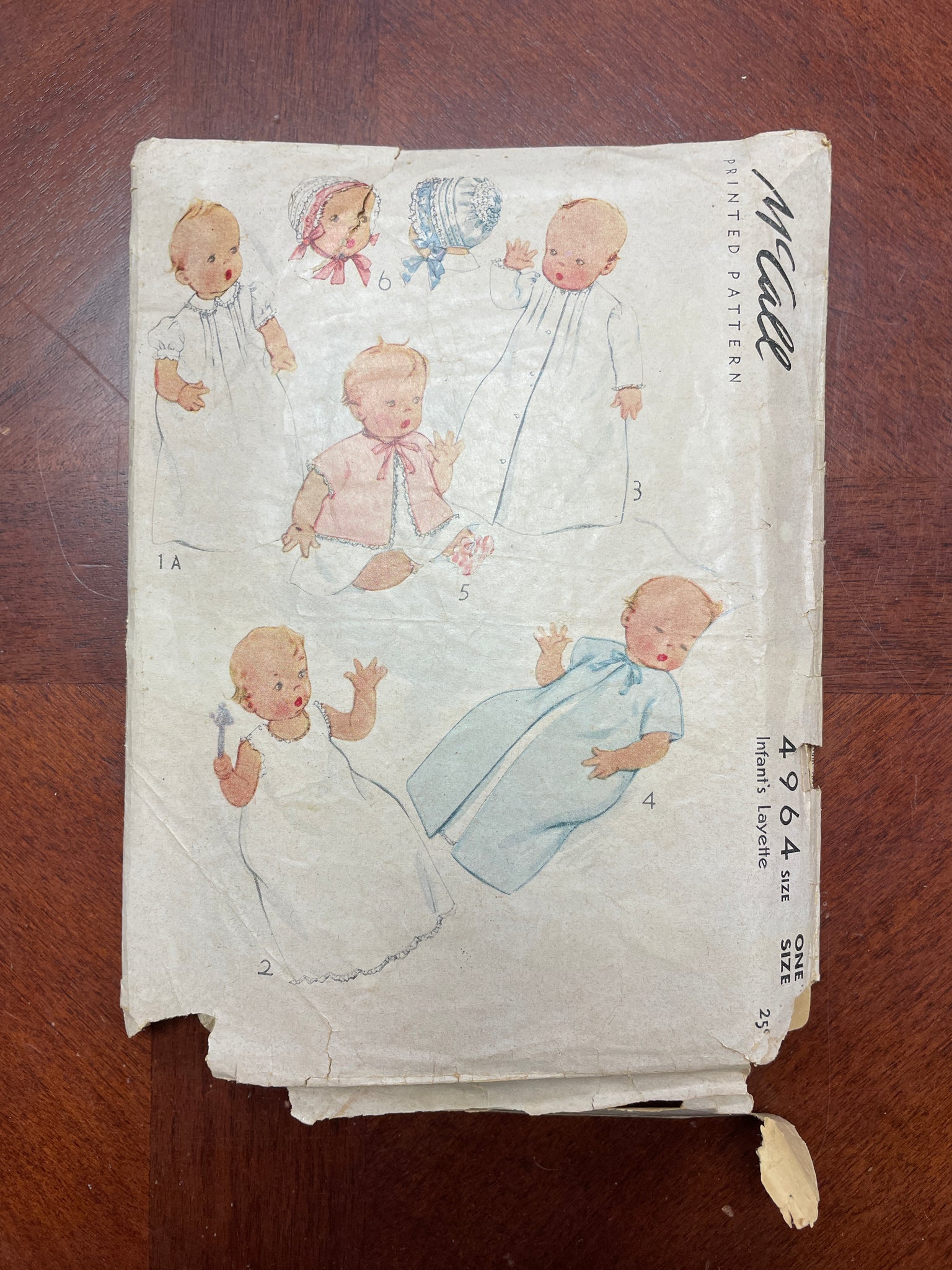 1942 McCall 4964 Pattern - Infant's Layette