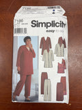 2003 Simplicity 7186 Pattern - Women's Jacket, Top, Pants and Skirt FACTORY FOLDED