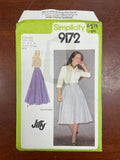 1979 Simplicity 9172 Pattern - Skirt FACTORY FOLDED