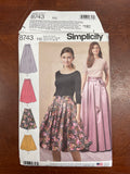 2018 Simplicity 8743 Pattern - Skirts FACTORY FOLDED