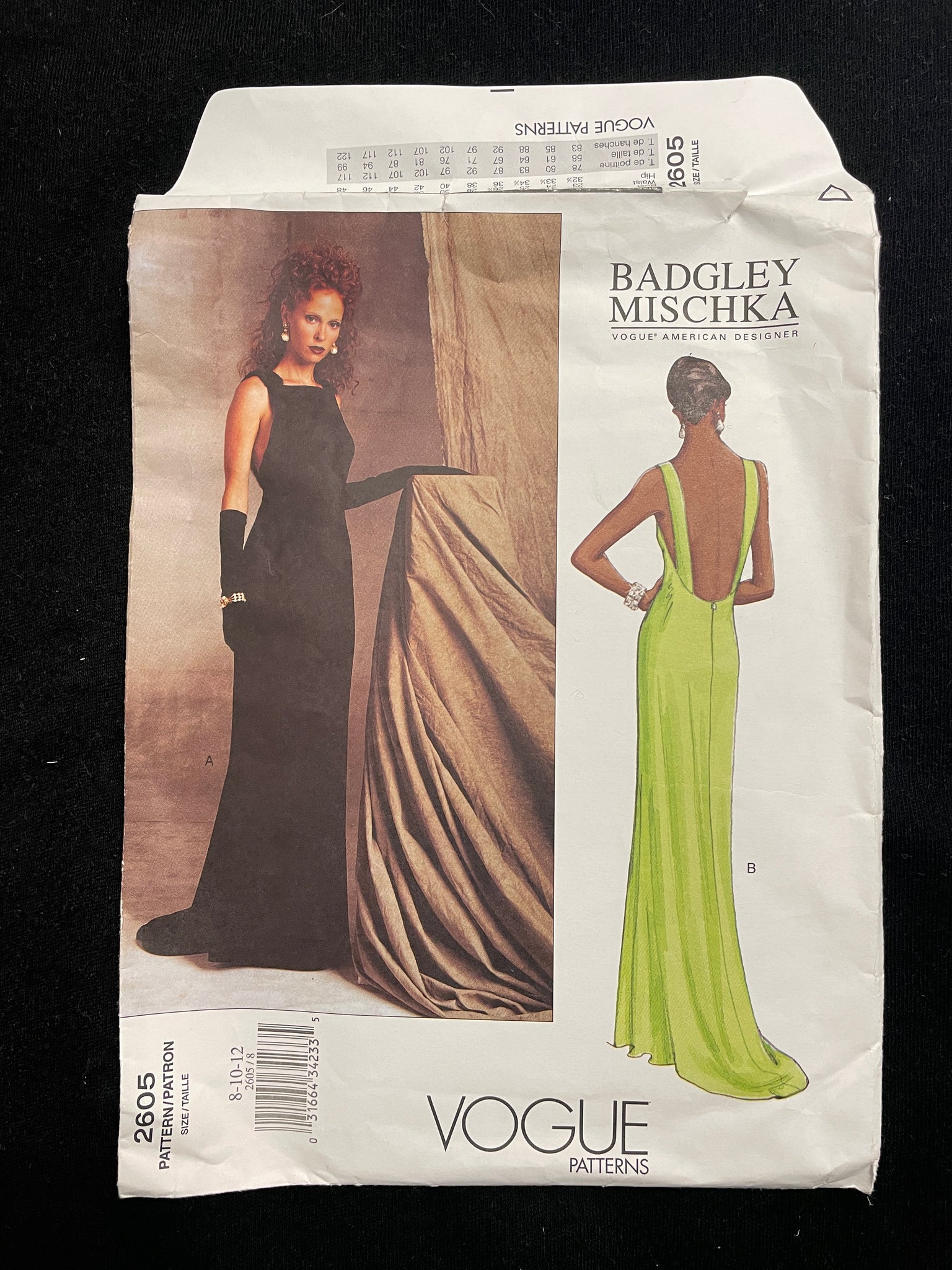 2001 Vogue 2605 Sewing Pattern - Dress FACTORY FOLDED