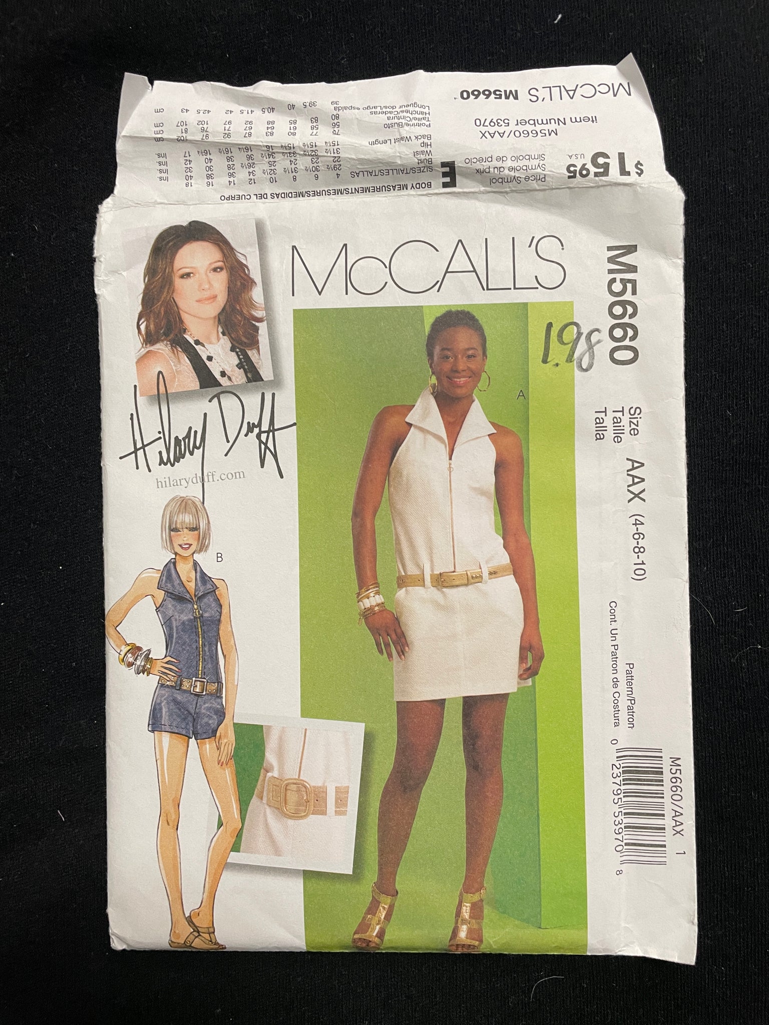 2008 McCall's 5660 Sewing Pattern - Dress & Romper Jumpsuit FACTORY FOLDED