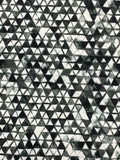 1 7/8 YD Polyester/Lycra - Triangles in Gray